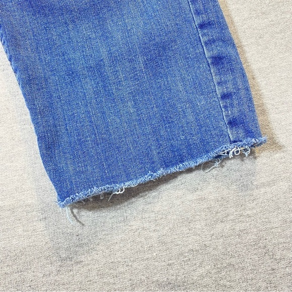 Banana Republic Jeans Women 12 Blue High Rise Slim Raw Hem Cropped Casual Denim - Picture 5 of 13